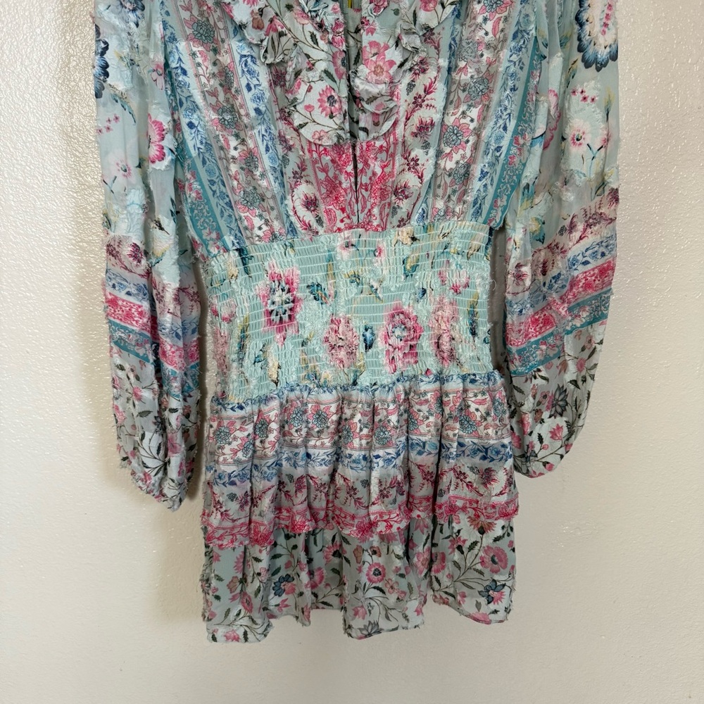 Hana Ruffled Floral Burnout Dress Size S - Picture 10 of 13